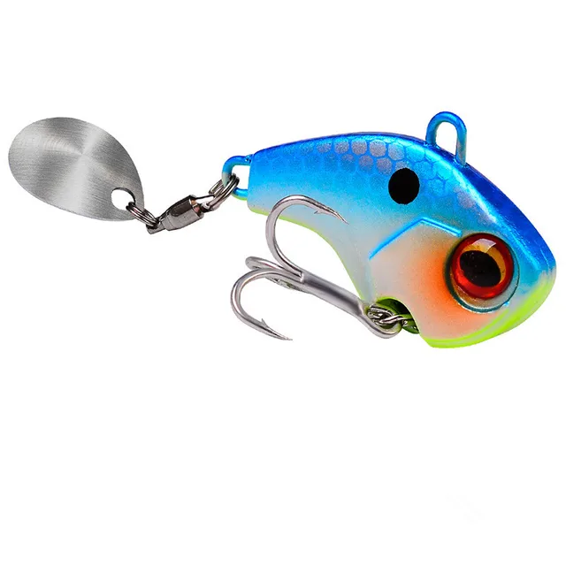 1PCS Lifelike Mini Swimming Hard Bait 6g15g28g Metal Rotating Vibration VIB Sequin Submerged Wobbler Winter Fishing Gear 4