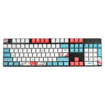 

104 keys Keyboard Keycaps Dyed Keycaps Home Office Business Suspension For 87/104 keys Mechanical Keyboards repair replace parts