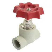 Красная поворотная ручка 20 мм x 20 мм отверстие стоп воды PPR задвижка