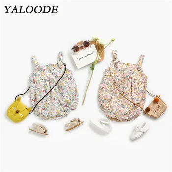 

YALOODE Baby Girl Romper Print Newborn Baby Jumpsuit Sleeveless Cotton Infant Toddler Clothes Fashion Baby Onesies Outfits