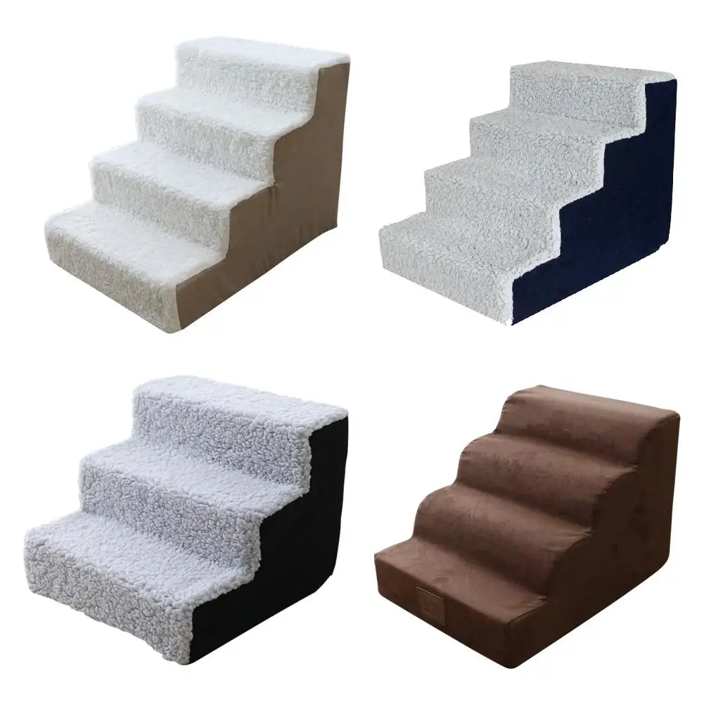 

Pet Dog Stairs 4 Steps Ladder Small Dog House For Puppy Cat Pet Stairs Anti-slip Removable Puppy Dogs Bed Stairs Pet Supplies