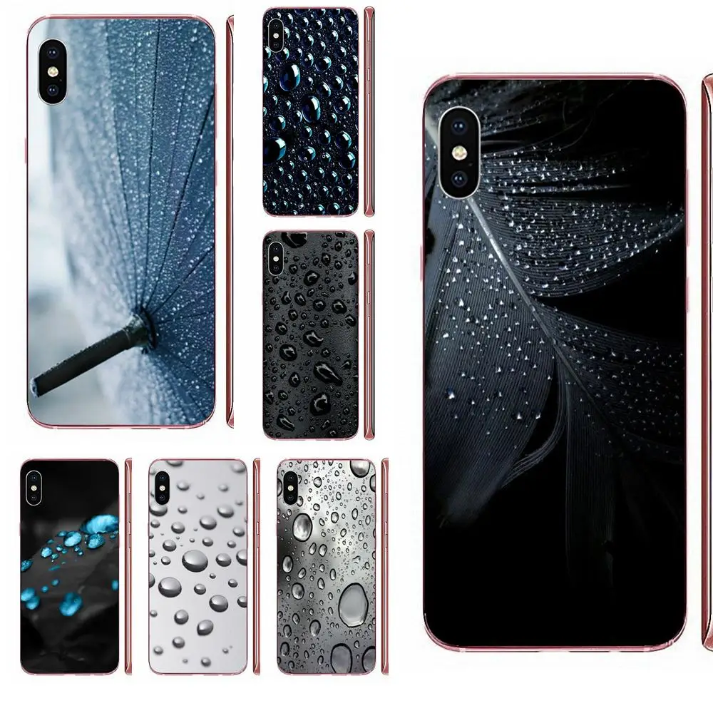 Защитный чехол из ТПУ с черными каплями воды для Sony Xperia Z Z1 Z2 Z3 Z4 Z5 compact Mini M2 M4 M5 T3 E3 E5