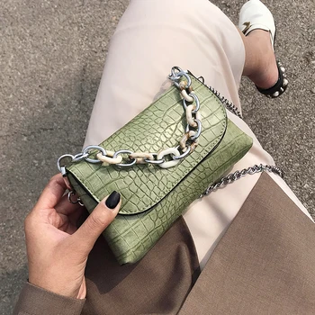 

Stone Pattern PU Leather Crossbody Bags For Women 2020 Chain Shoulder Messenger Handbags Female Summer Mini Bag