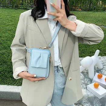 

Solid Color Leather Crossbody Bags For Women 2020 Small Shoulder Handbags Fashion Female Travel Purses Small Crossbody Bag Sac