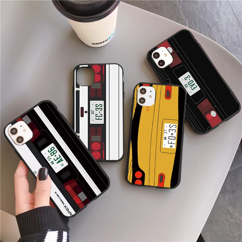 Аниме Initial D Автомобильный задний фонарь AE86 чехол для Xiaomi Poco M3 F3 X3 NFC Redmi Mi Note 10 S 10T 11 9