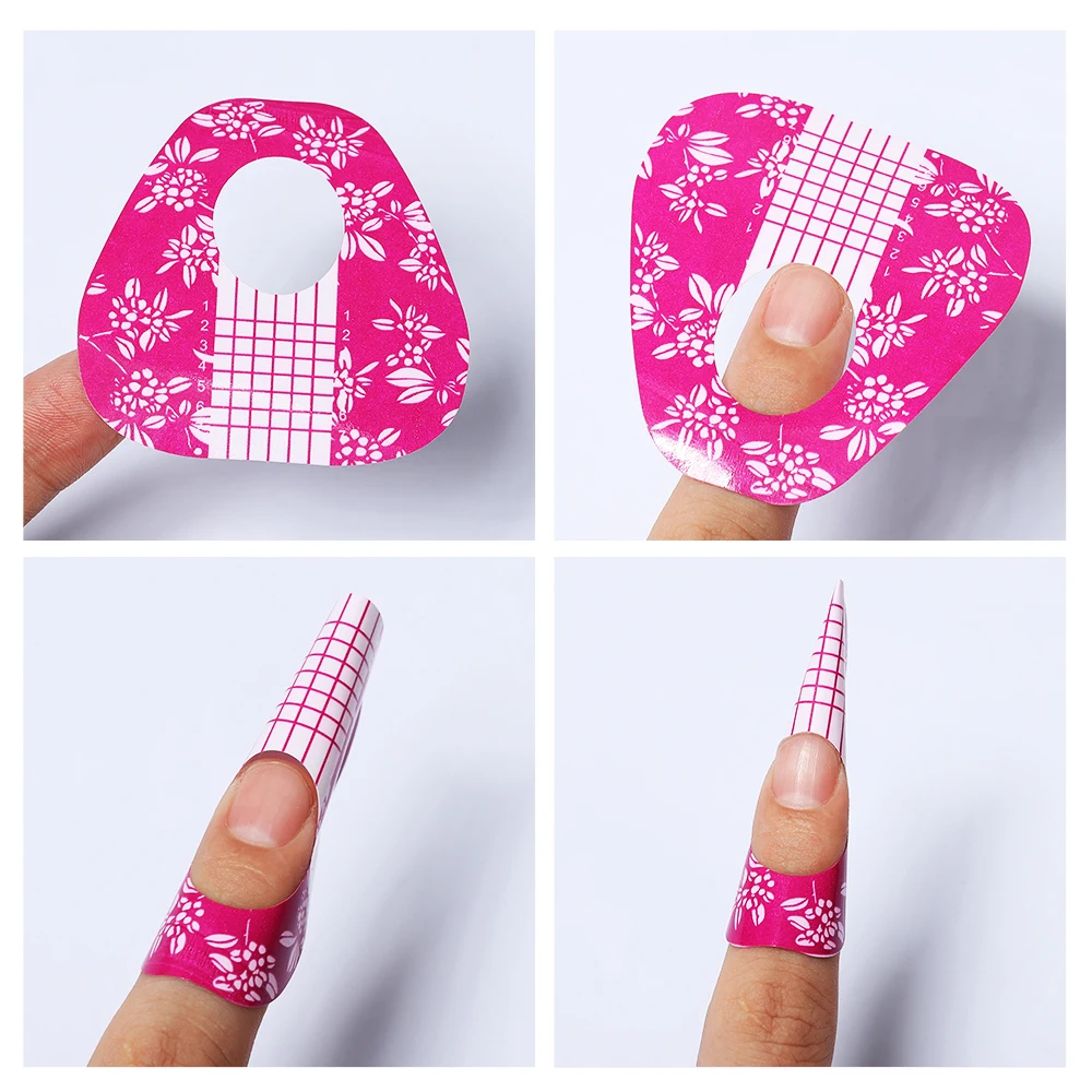 100 искусственные формы для наращивания ногтей направляющие французский