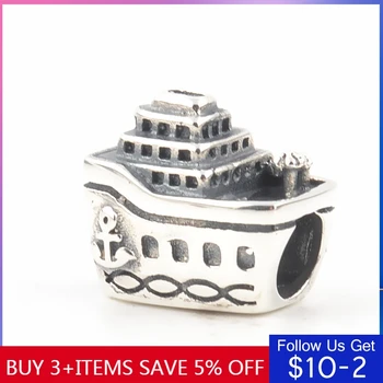 

CodeMonkey Hot Sale 100% Real 925 Sterling Silver Cruise Ship Charms Beads Fit Original Bracelet Pendant For Jewelry Making S194