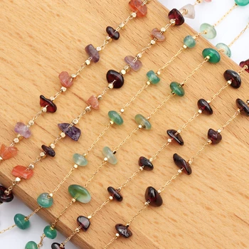 

Sanying C44 Jewelry color 18k gold-plated natural stone jewelry making accessories diy chain necklace women's necklace 1m/lot