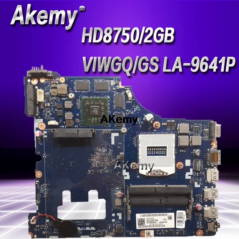 

VIWGQ GS LA-9641P G510 Laptop Motherboard for Lenovo G510 motherboard with ATI Radeon R5 M230 / HD8750 2GB GPU tested 100% work