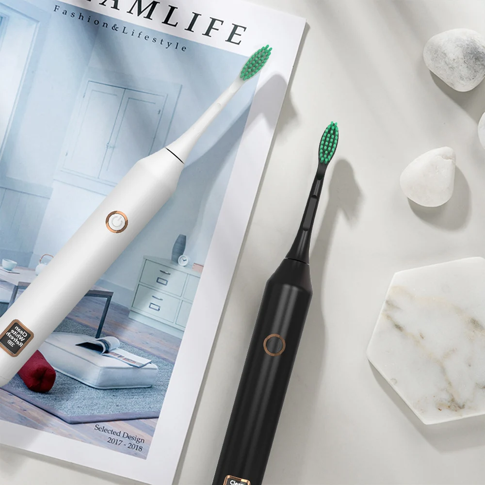 

3 Mode Sonic Electric Toothbrush Intelligent LCD USB Rechargeable Upgraded Ultrasonic Automatic Tooth Brush Head Teeth Cleaning