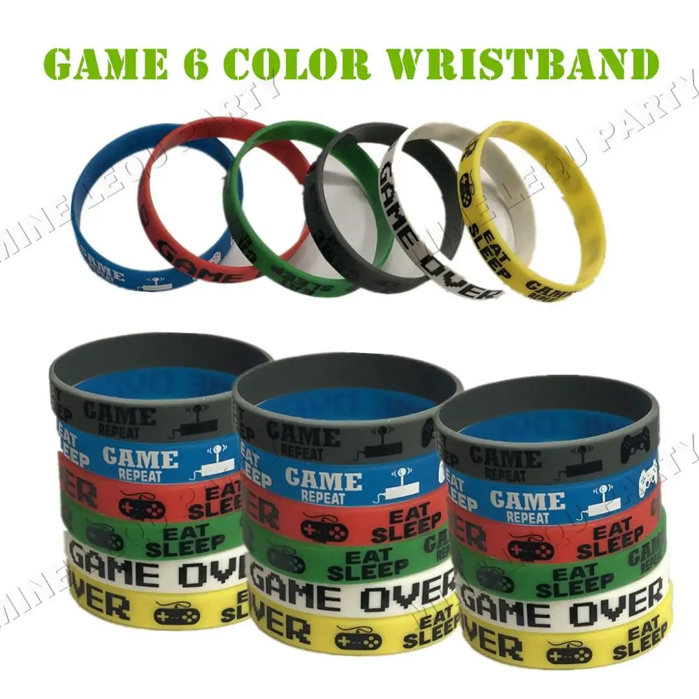 

12pcs Video Games Multicolor Toys Night Action Toy Figures Video Game Party Wristband Personality Bracelet For Children
