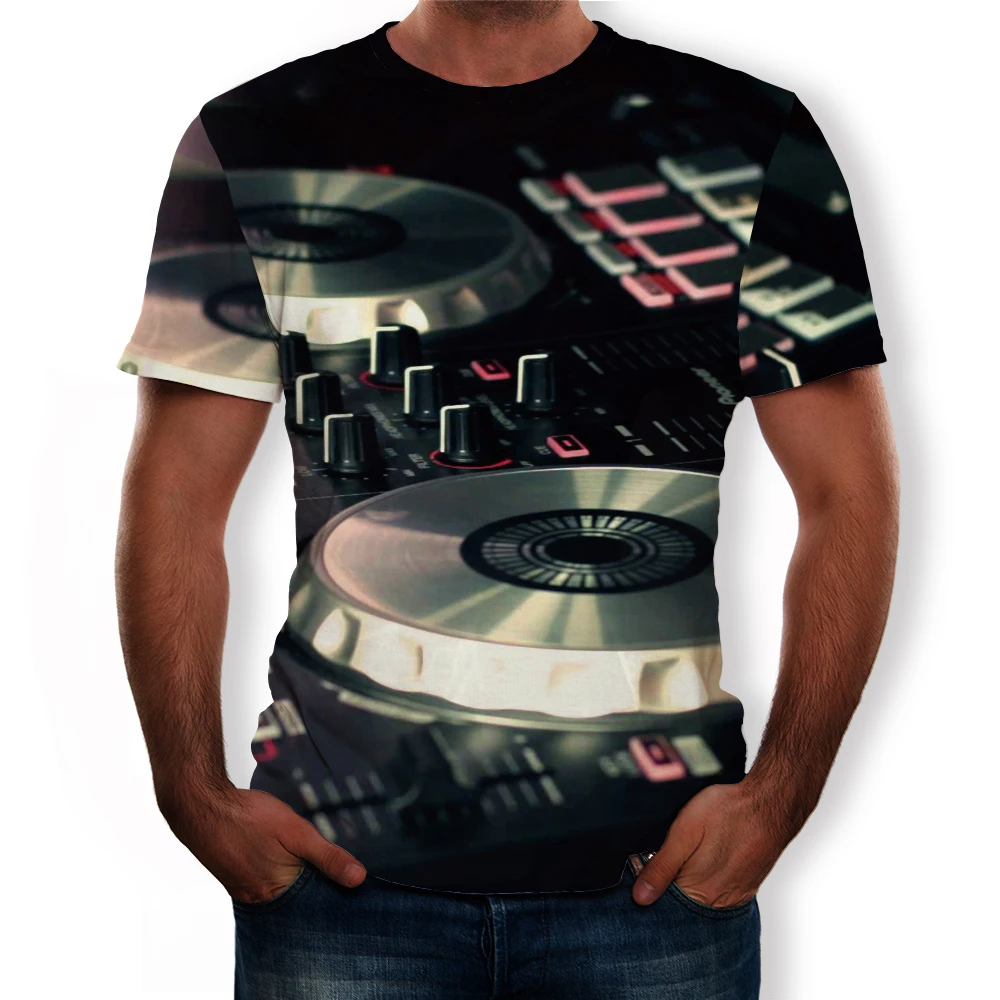 Новая Мода пионер гитара Dj Мужская футболка 3D печать круглый вырез короткий рукав для мужчин и женщин рок хип хоп Повседневная футболка Топ
