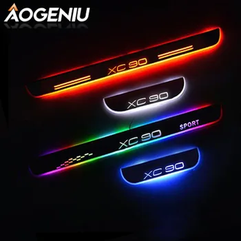 

LED Car Door Sill Acrylic Compatible For VOLVO XC90 I 275 II 256 2002-2020 Scuff Plate Streamer Lights Car Sticker Accessories