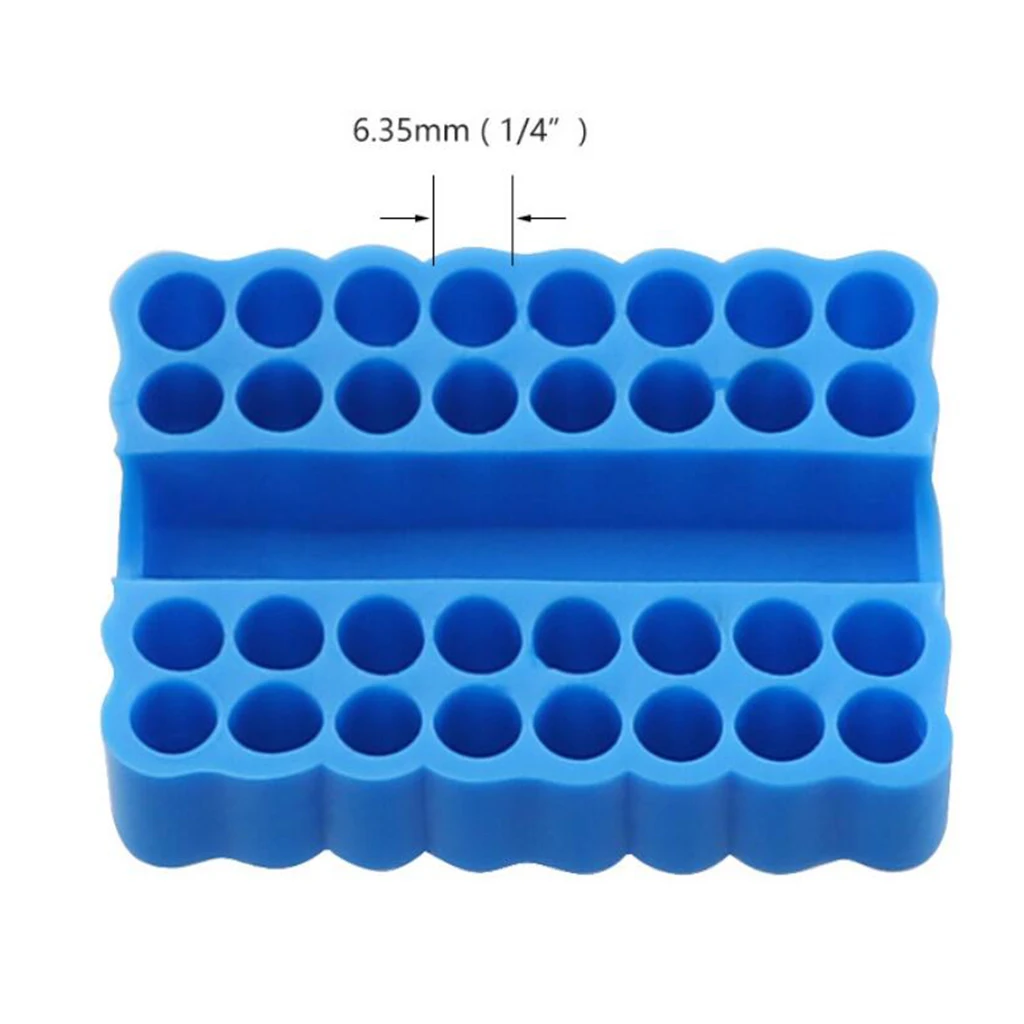 2 unids/set 32 agujeros de 6,35mm 1/4 Tornillo hexagonal soporte para brocas organizador Durable