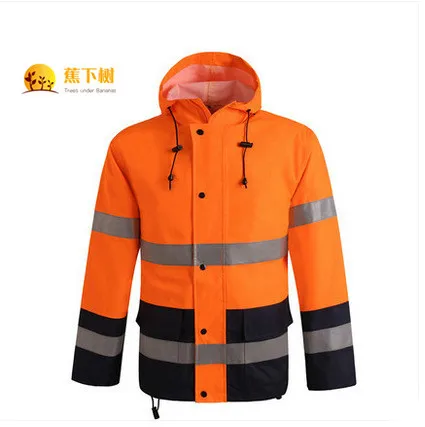 

Raincoat Work Clothes Safe Raincoat Reflective Clothing Manufacturers Supply Wholesale Waterproof high visibility clothing