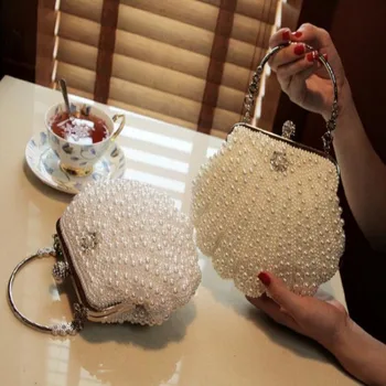 

19x21CM Shell Pearl Bag Bridal Bag Evening Bag Women Messenger Bags Pouch Banquet Bag Clutch Bag Pouch a5558