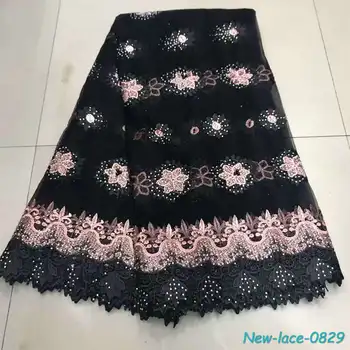 

Lace Fabric Royal Gold French Lace Fabric With Beaded Nigerian French Fabric High Quality African Tulle Lace Fabric 01