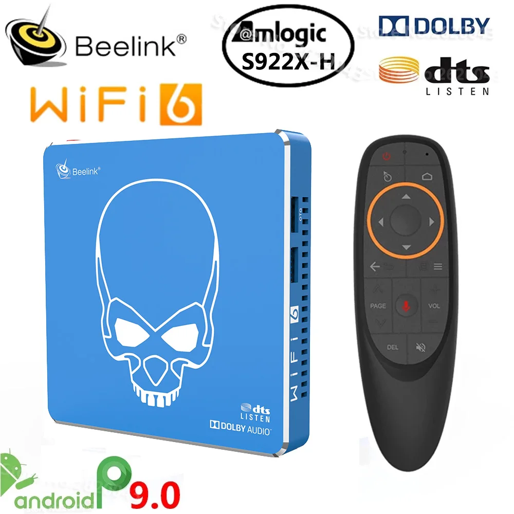 Beelink GT King Pro Smart Tv Box Amlogic S922X H Android 9,0 4 Гб 64 Гб WI FI 6 1000M LAN BT5.0 4K Dolby аудио DTS Декодер каналов кабельного телевидения|ТВ-приставки и медиаплееры| | АлиЭкспресс