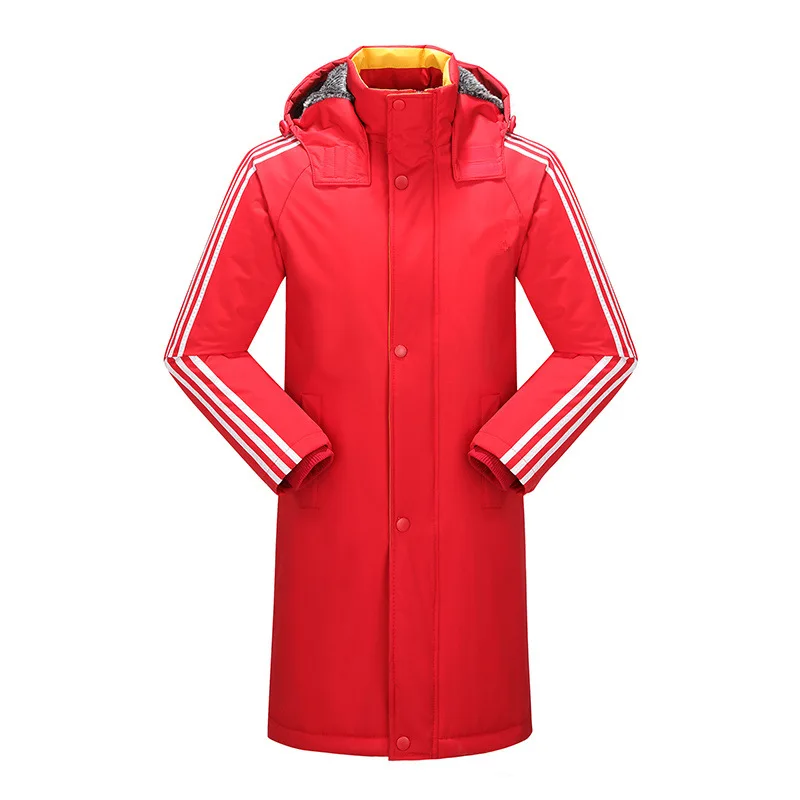 

Light Board Football Winter Training Long Sports Overcoat plus Velvet Cotton Coat Men And Women Children Cotton-padded Jacket Co