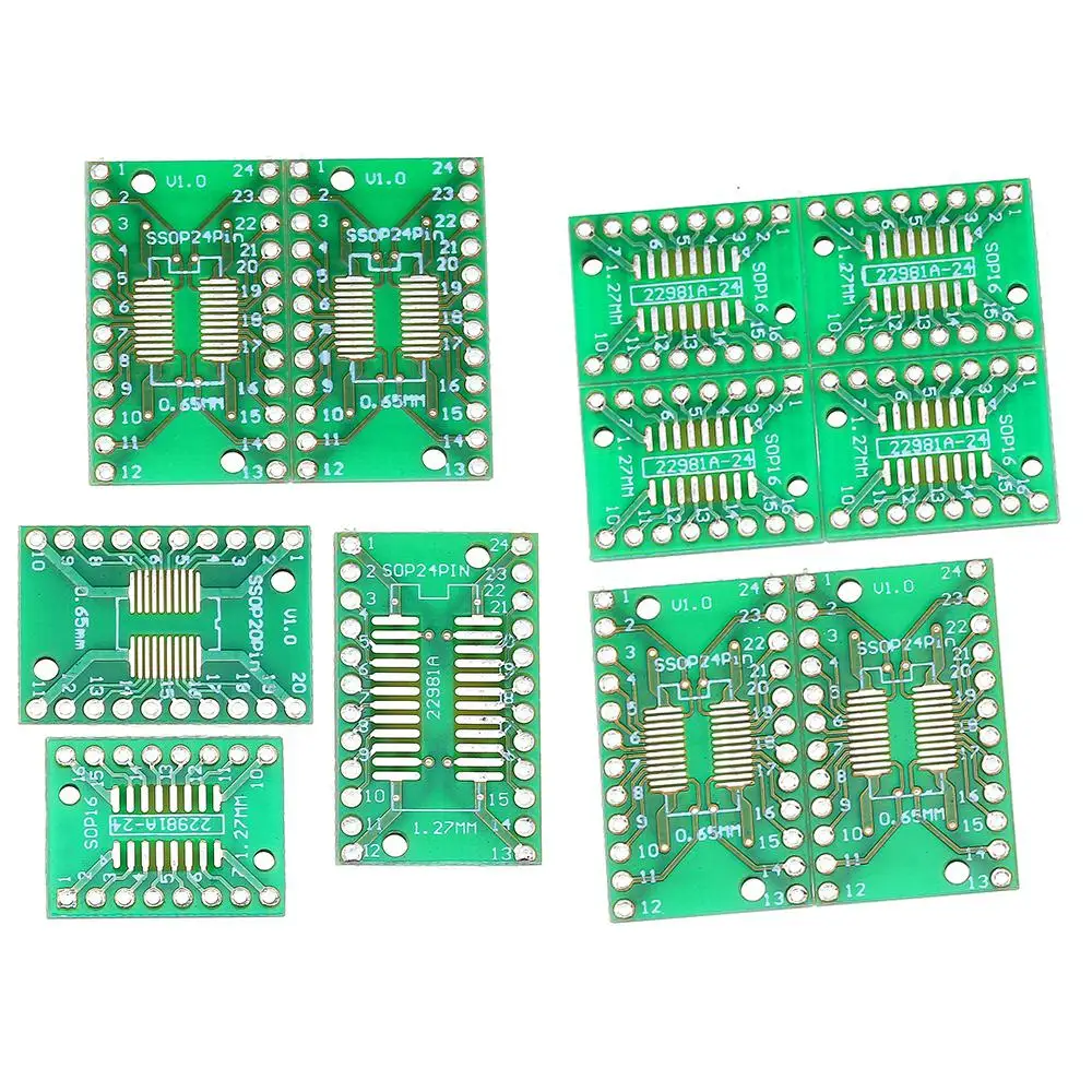 7value*5pcs PCB Board Kit SMD Turn To DIP SOP MSOP SSOP TSSOP SOT23 8 10 14 16 20 24 28 SMT | Лампы и освещение