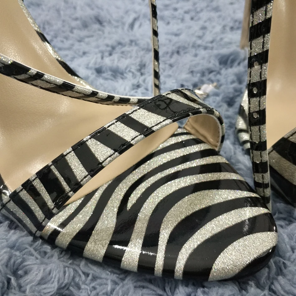 Sexy Party Ankle Strap Stiletto Women Metal Heel Sandal Damenschuhe Damensandalette Knochelriemchen Riemchensandalen YJ3845-i