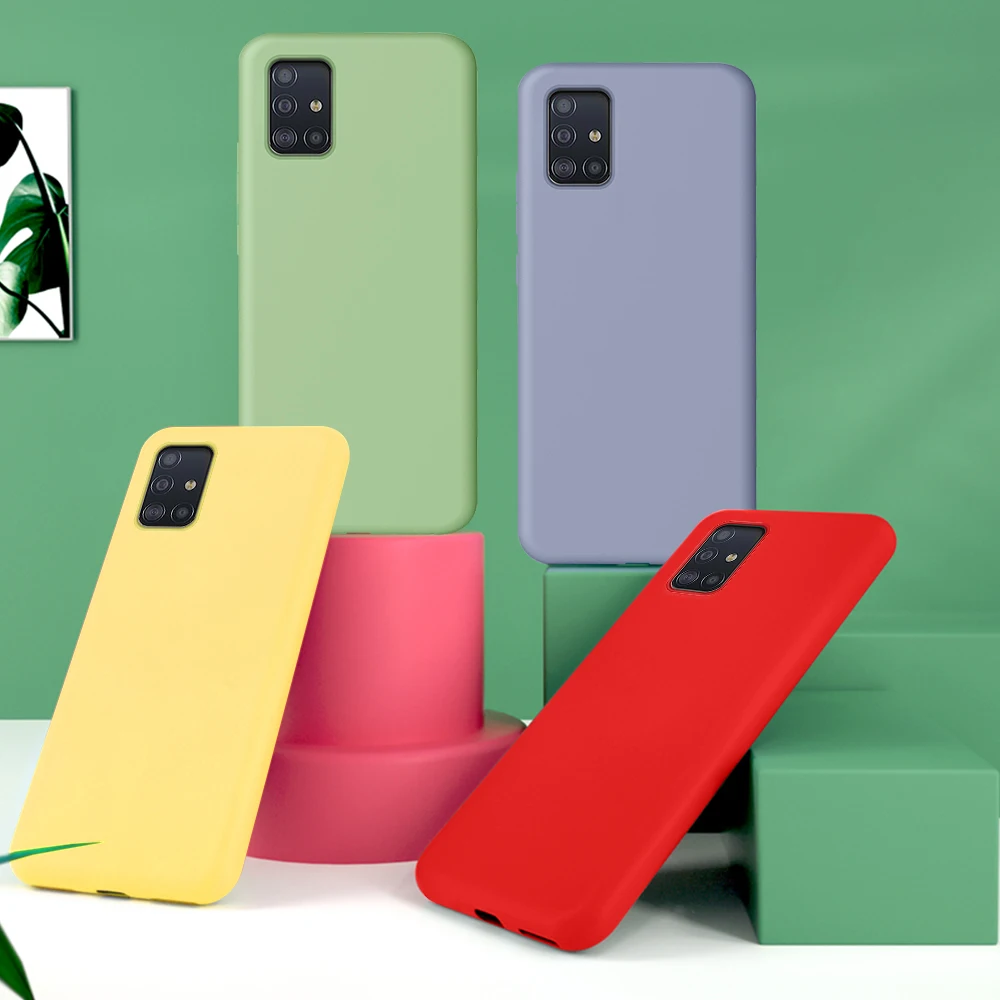 Жидкий силикон мягкий чехол для samsung Galaxy A51 A71 51 71 крышка ТПУ Магнитный A50S A30S A30 A50 S