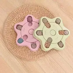Развивающие шестигранные игрушки для собак, цветочный дизайн, анти дроссель, миска для собак, щенок, кормушка для собак, собака, обучающая