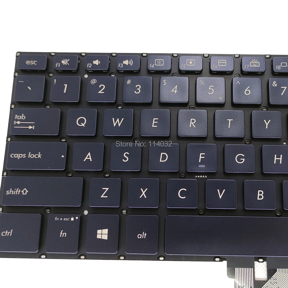 Inglês Árabe Teclado de Substituição Backlight para Asus Zenbook Pro Ux580g Ux580gd Ux580ge ve vd Azul 0knb04628ui00 Quente Ux580 ui - Imagem 4