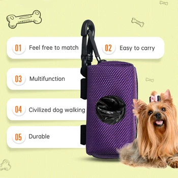 

Portable Dog Poop Waste Bag Dispenser Pouch Pet Puppy Cat Pick Up Poop Bag holder Outdoor Pets Supplies Garbage Bags Organizer