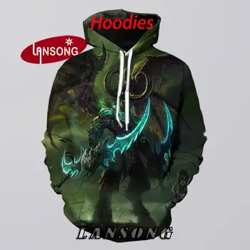 

new hoodies men coat 3d print Illidan Stormrage harajuku weashirts/pants jacket men short homme clothes men hip hop streetwears