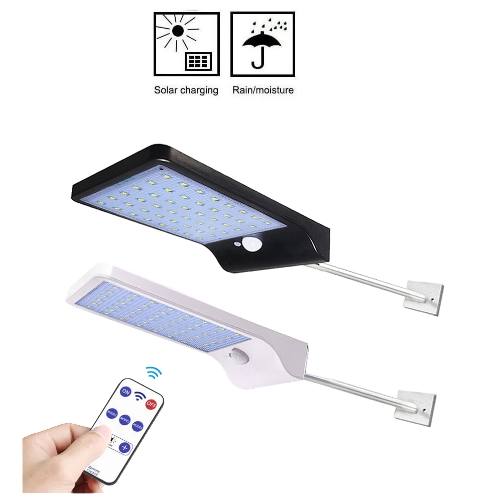 

48 LEDs Solar light Solar Panel Power lamp PIR Motion Sensor Path light Street Porch Security Outdoor Waterproof Wall lamp remot