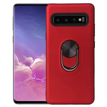 

200pcs/lot 2 in 1 Smooth Silky Shockproof Matte Ring Stand Hard Case For Samsung Galaxy S9 Plus S9 S8 Plus S8 Note 9 Note 8