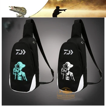 

2020 Daiwa New Fashion Men's Casual Chest Bag Outdoor Sports Fishing Crossbody Bag Fluorescent Cartoon Shoulder Bag