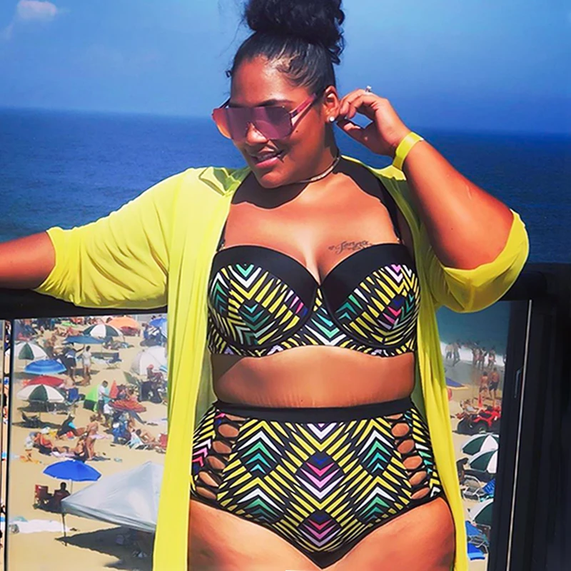 セクシーなビキニアウト中空水着女性水着巨乳ブラジル水着マイヨ デ ベインのファムプラスサイズ4xl Bikini Set Aliexpress