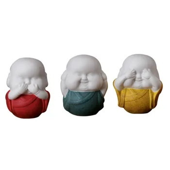 

Home Decor Zen Monk Statues buda characters Buddha Figurines budhist Sculptures Teapett Zen small ornaments home decoration