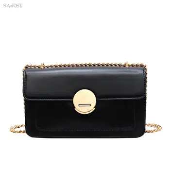

Fashion Crossbody Bag For Women Leather Handbag Simple Chain Flap Designer Brand Women's Casual Female Shoulder Messenger Bag