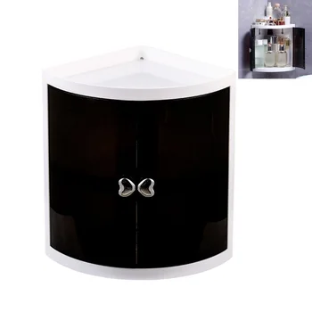 

1 Set Bathroom Triangle Storage Rack Shelf Wall-Absorbing Free Punching Cosmetic Storage Box Bathroom Accessories