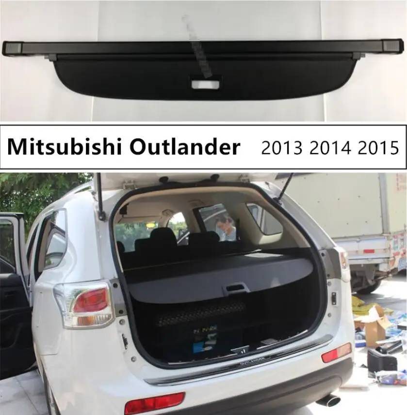 Для Mitsubishi Outlander 2013 задний багажник защитный щит грузовой Чехол Высокое качество авто аксессуары черный бежевый