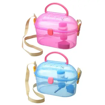 

Portable Hamster Carrier Small Pet Storage Cage Carry Case with Water Bottle 95AA