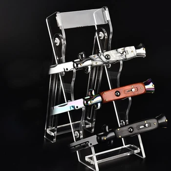 

Transparent For Pen Acrylic Holder Kitchen Display Stand Tilted Design Store 3 Slot Anti Slip Horizontal Makeup Brush