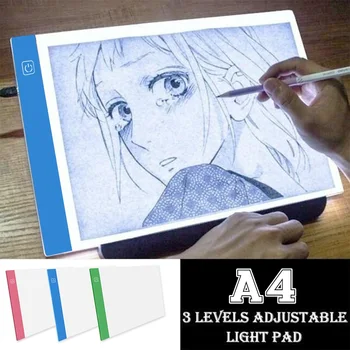 

A4 LED Drawing Tablet Digital Graphics Pad USB LED Light Box Copy Board Electronic Art Graphic Painting Writing Table Dimming