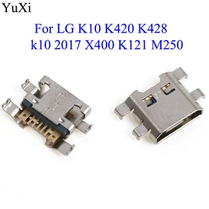 YuXi 10PCS/Lot For LG K10 K410 K420 K428 K10 2017 X400 K121 M250 USB Charging Dock Charge Socket Port Jack Plug Connector