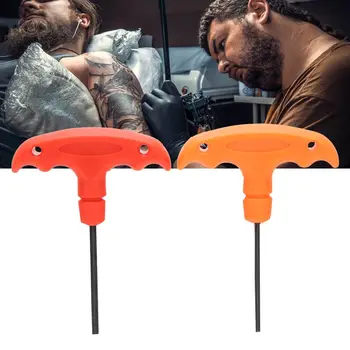 

2pcs Tattoo Wrench Hex Wrench Tattoo Machine Adjust Tool Accessories (Orange + Red) Durable Tattoo Supplie for Garage Workshop