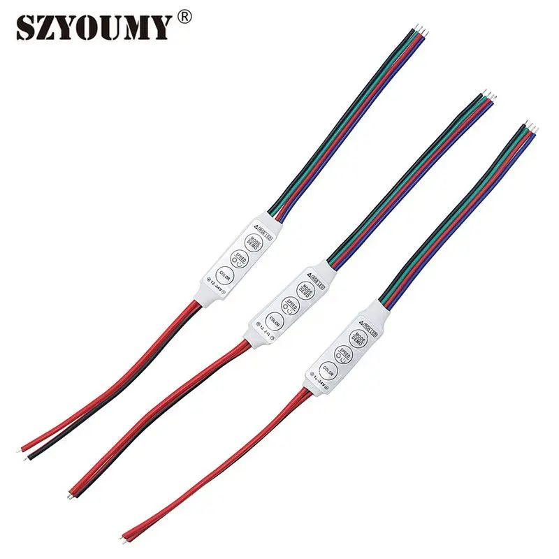 SZYOUMY 3key мини RGB светодиодный контроллер DC12V led Яркость Диммер для 2835 5050 полосы