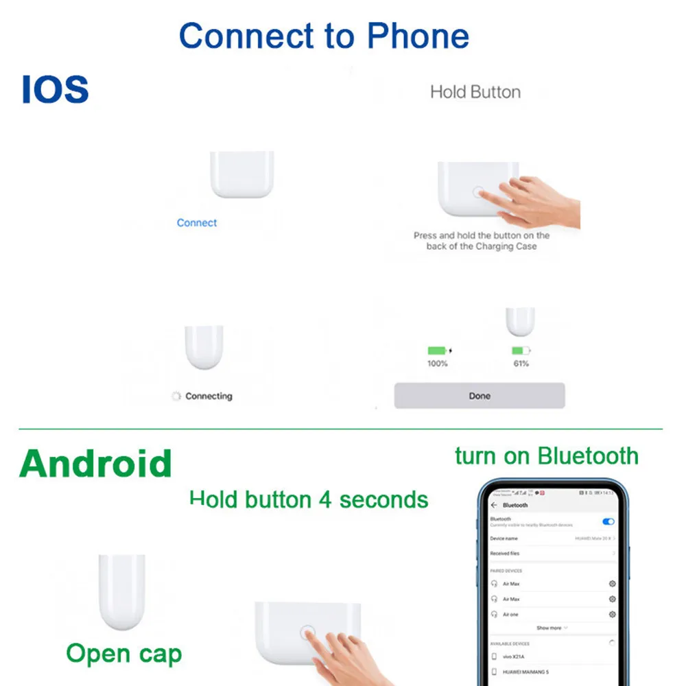 [Изменение имени + позиционирование GPS] i90000 TWS 2 0 беспроводные Bluetooth наушники смарт