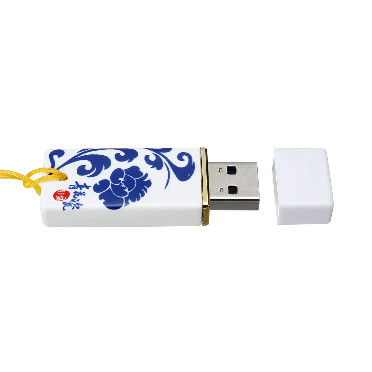 USB флэш-накопители оптом синий и белый фарфор китайский стиль 3,0 флэш-накопители 32G флэш-накопитель для ручки смешные подарки
