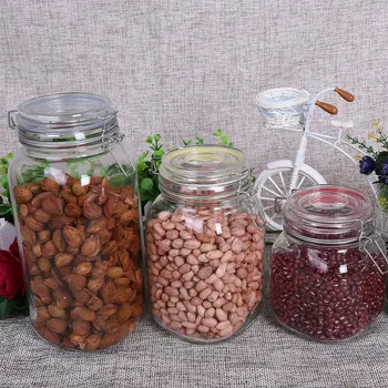 

Big Container Glass Food Storage Spice Jar Teas Sweet Beans Preservation Food Cans Container Kitchen Storage Box 1550/1000/750ml