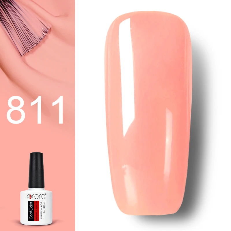 811 GDCOCO лак для ногтей nail Art Гель для дизайна Лаки 8 мл неонового цвета блестящие soak off-польский гель маникюр - Цвет: 811