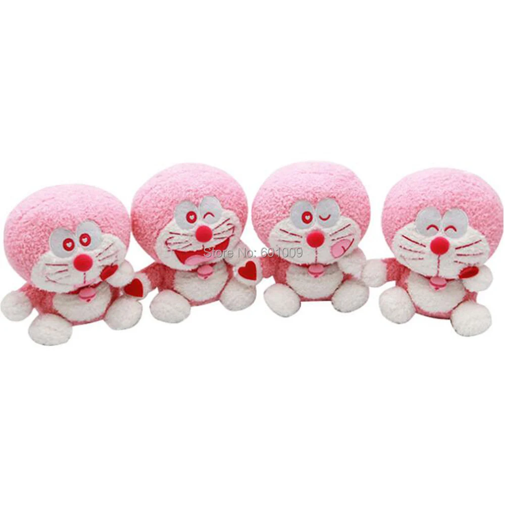 5 шт./партия, 4 стиля, розовые сидящие Игрушки Doraemon, 20 см, мягкие плюшевые куклы в виде животных для детей, подарок для детей, розничная