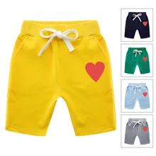 Шорты с принтом для девочек, штаны для мальчиков, детские удобные повседневные штаны из чистого хлопка, Детская верхняя одежда, тонкие спортивные штаны